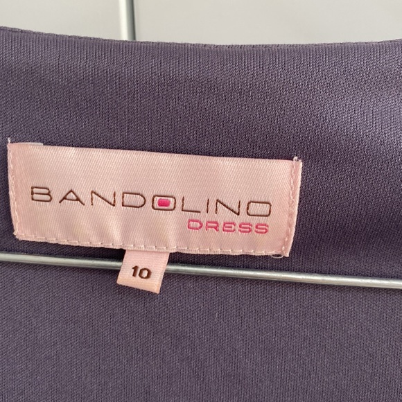 Grey/purple Bandolino wrap-dress..US10 - Picture 2 of 3